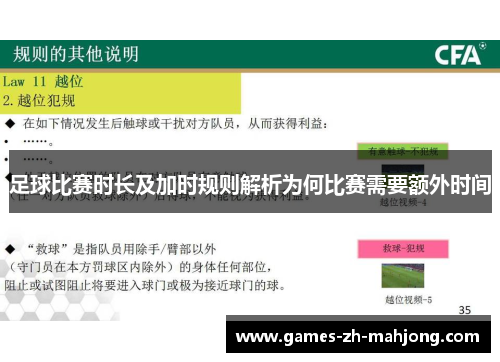 足球比赛时长及加时规则解析为何比赛需要额外时间
